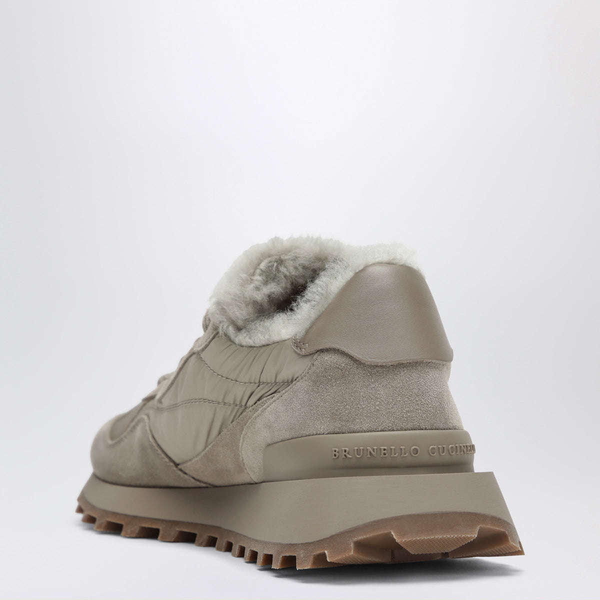 Brunello Cucinelli Runners Ice Sneakers In Suede And Techno Cotton Women BRUNELLO CUCINELLI
