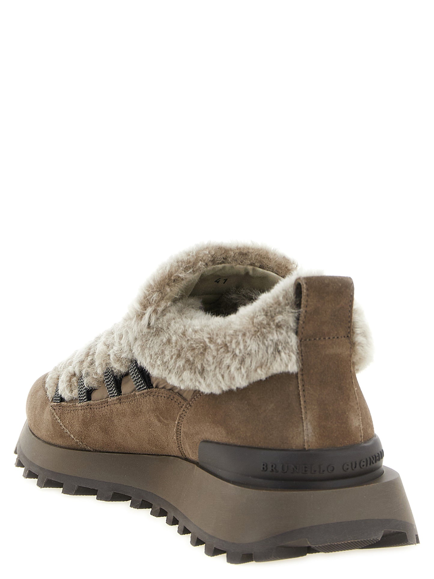 Brunello Cucinelli Women 'Monile' Shearling Sneakers BRUNELLO CUCINELLI
