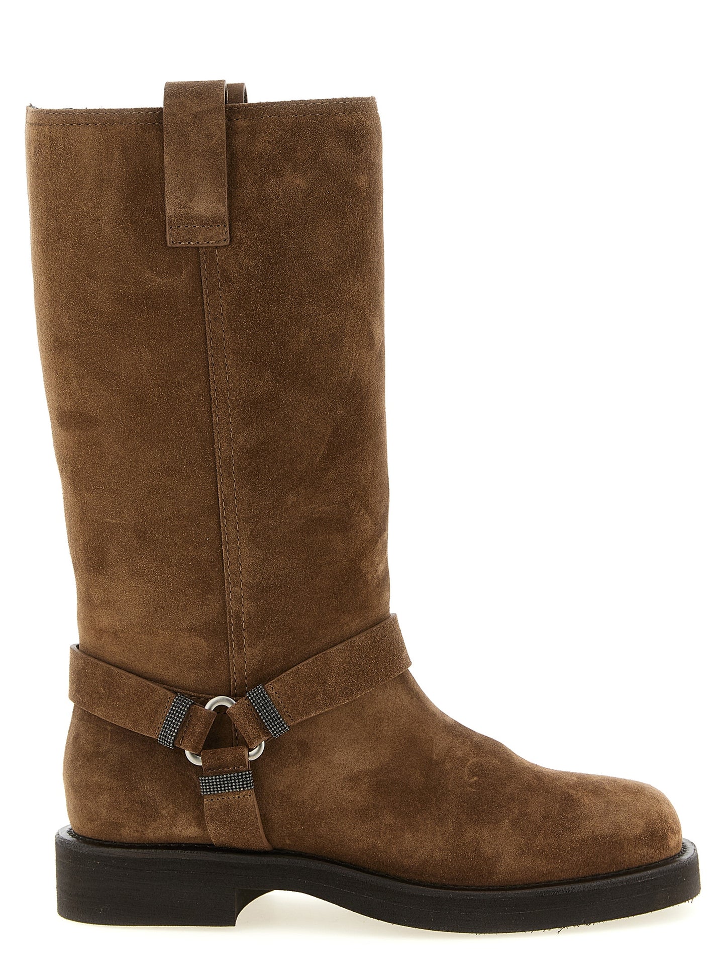 Brunello Cucinelli Women Monile Suede Boots BRUNELLO CUCINELLI