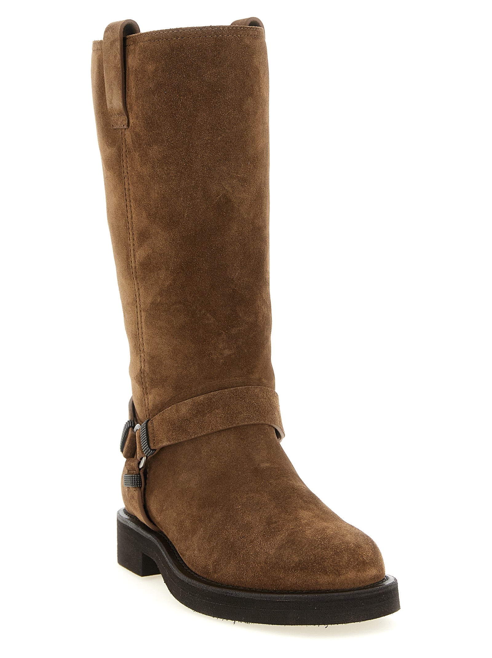 Brunello Cucinelli Women Monile Suede Boots BRUNELLO CUCINELLI