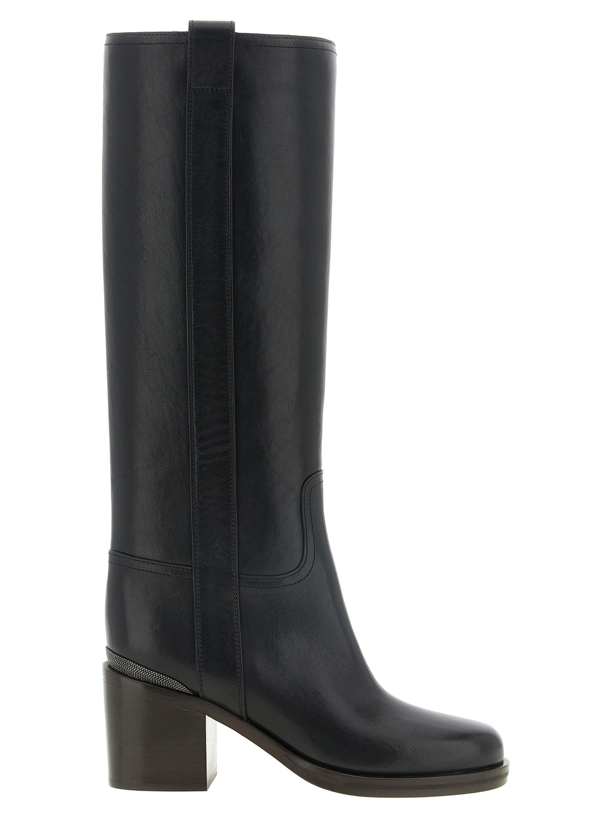 Brunello Cucinelli Women Riding Leather Boots With 'Precious Detail' BRUNELLO CUCINELLI
