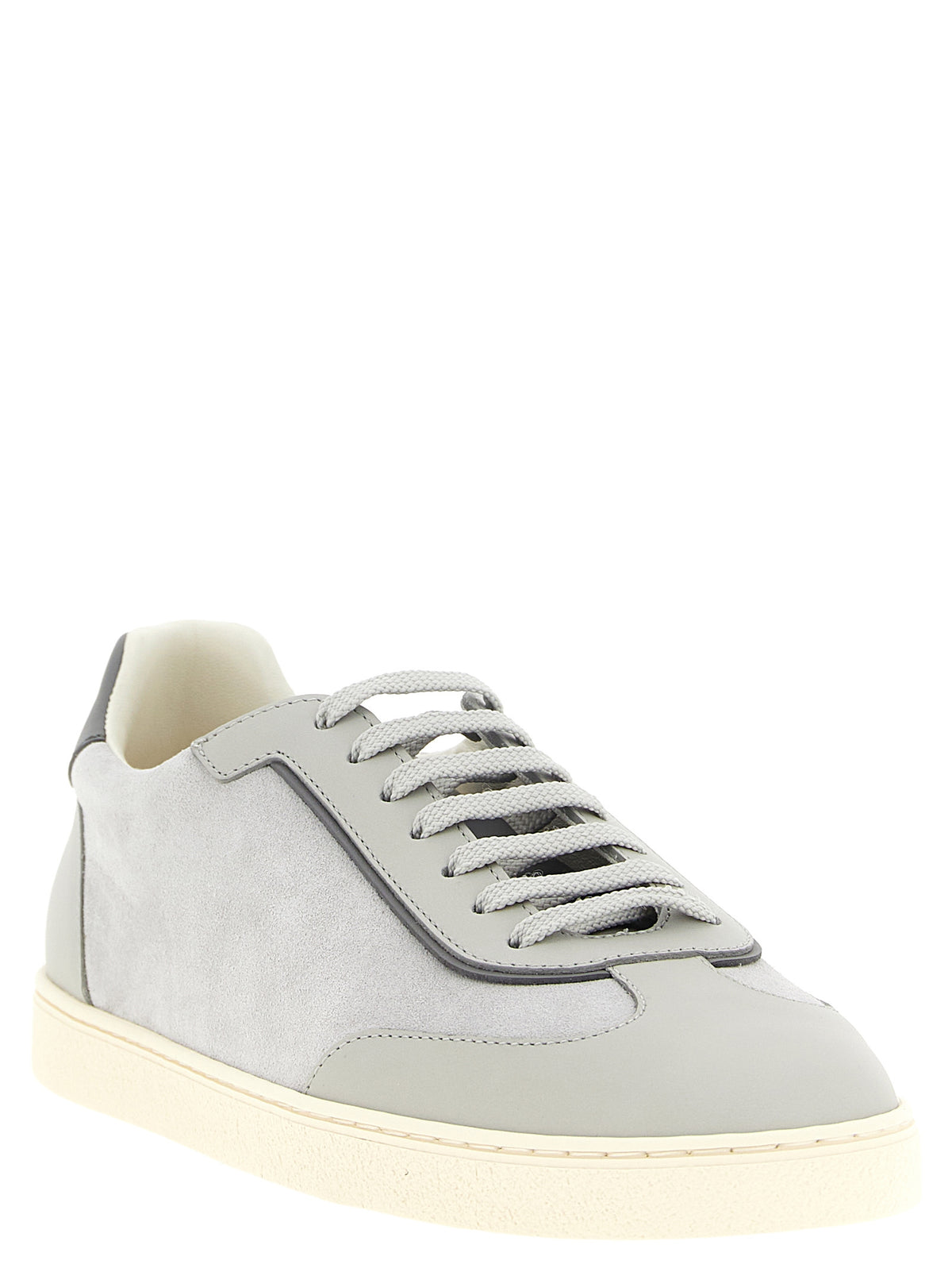 Brunello Cucinelli Men Leather And Suede Sneakers BRUNELLO CUCINELLI