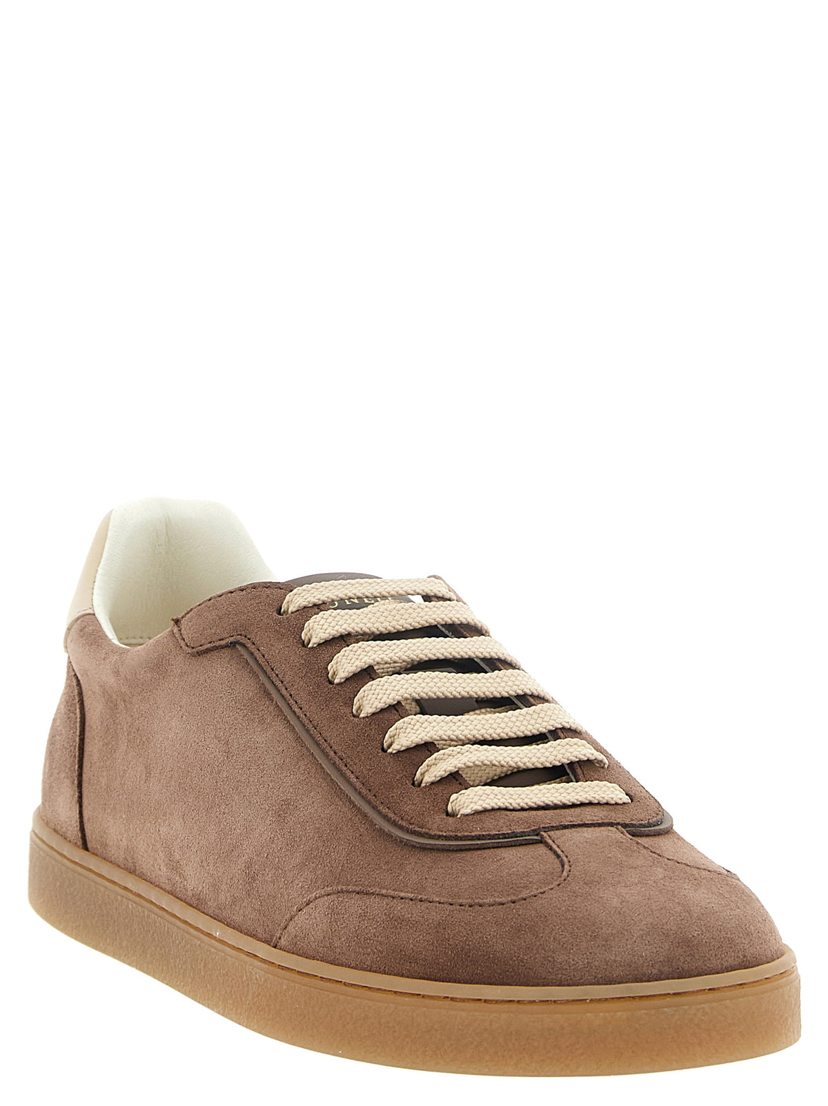 Brunello Cucinelli Men Brown Suede Sneakers BRUNELLO CUCINELLI