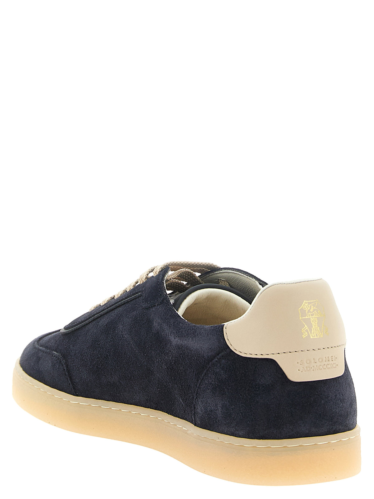 Brunello Cucinelli Men Blue Suede Sneakers BRUNELLO CUCINELLI