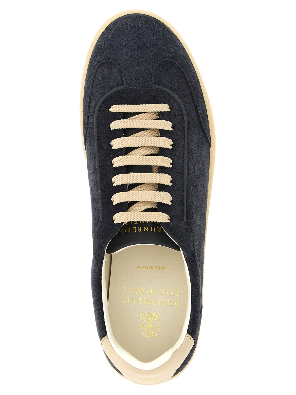 Brunello Cucinelli Men Blue Suede Sneakers BRUNELLO CUCINELLI