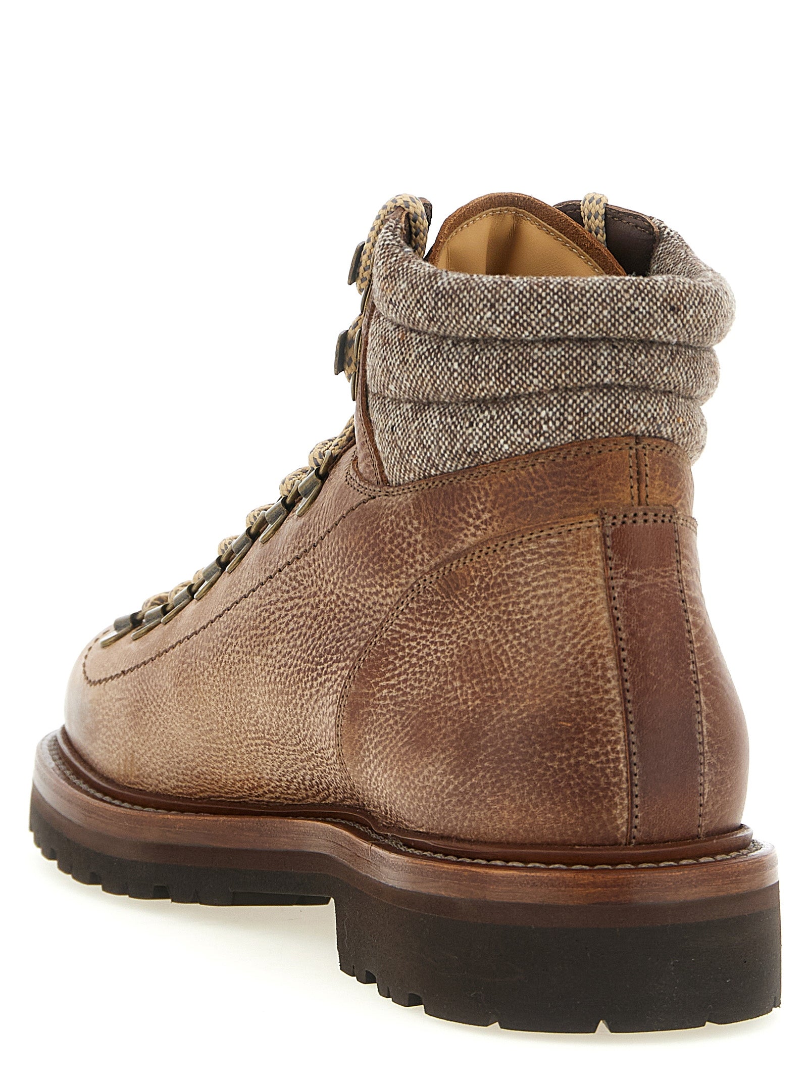 Brunello Cucinelli Men 'Mountain Boot' Lace-Up Ankle Boots BRUNELLO CUCINELLI