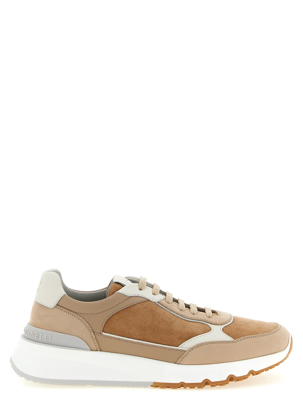 Brunello Cucinelli Men Beige 'Runners' Sneakers BRUNELLO CUCINELLI