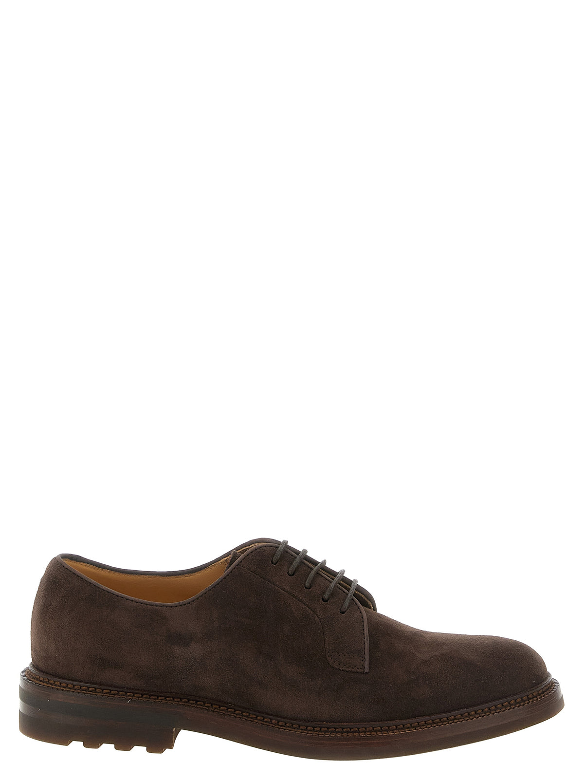 Brunello Cucinelli Men Suede Derby BRUNELLO CUCINELLI