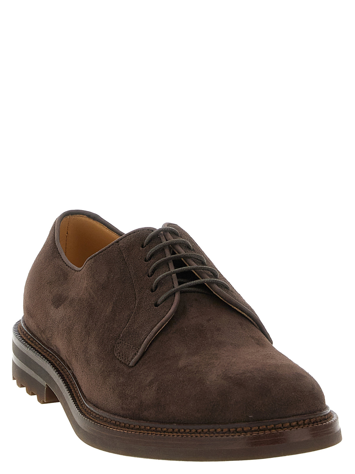 Brunello Cucinelli Men Suede Derby BRUNELLO CUCINELLI