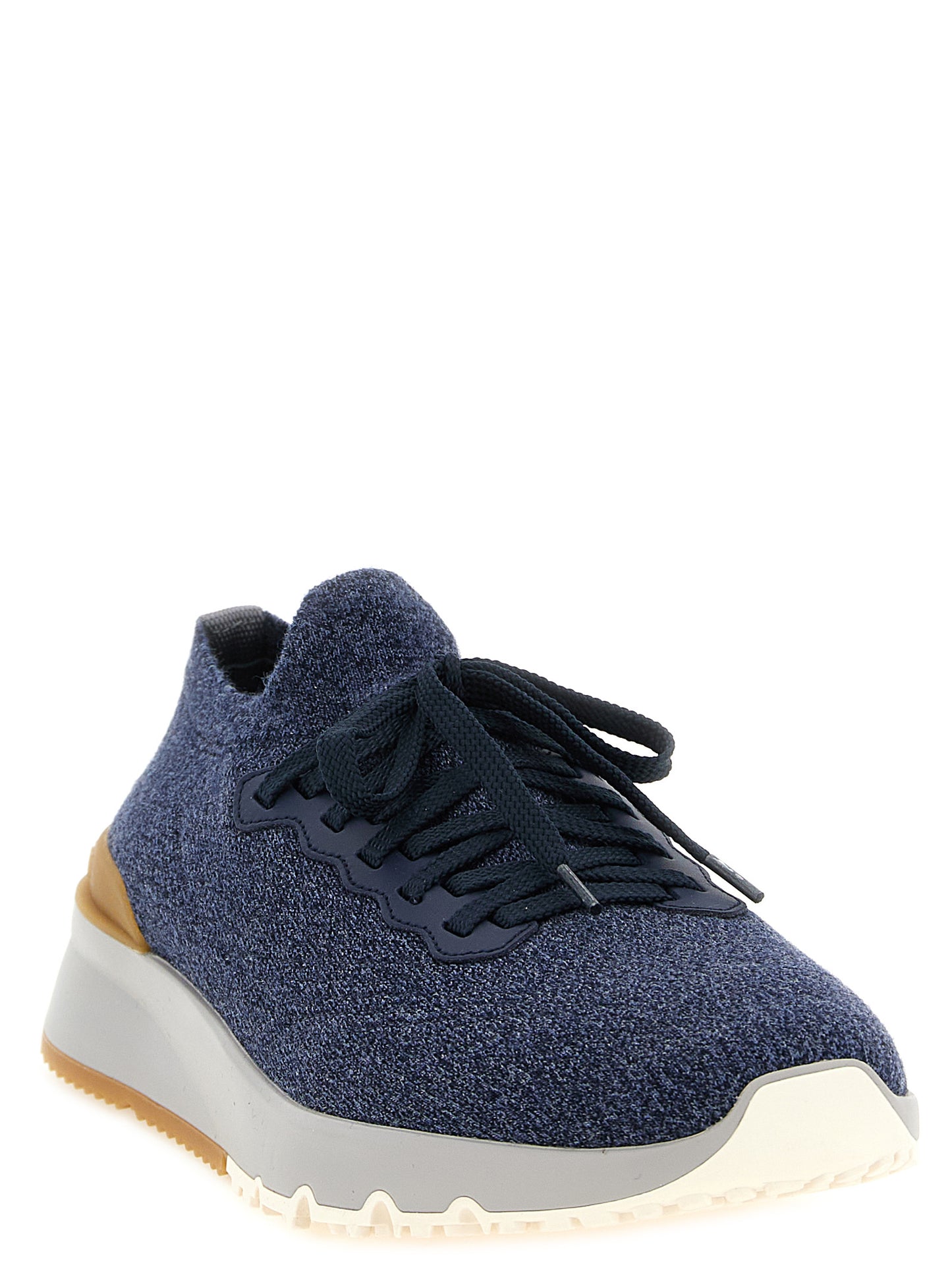 Brunello Cucinelli Men Jacquard Knit Sneakers BRUNELLO CUCINELLI