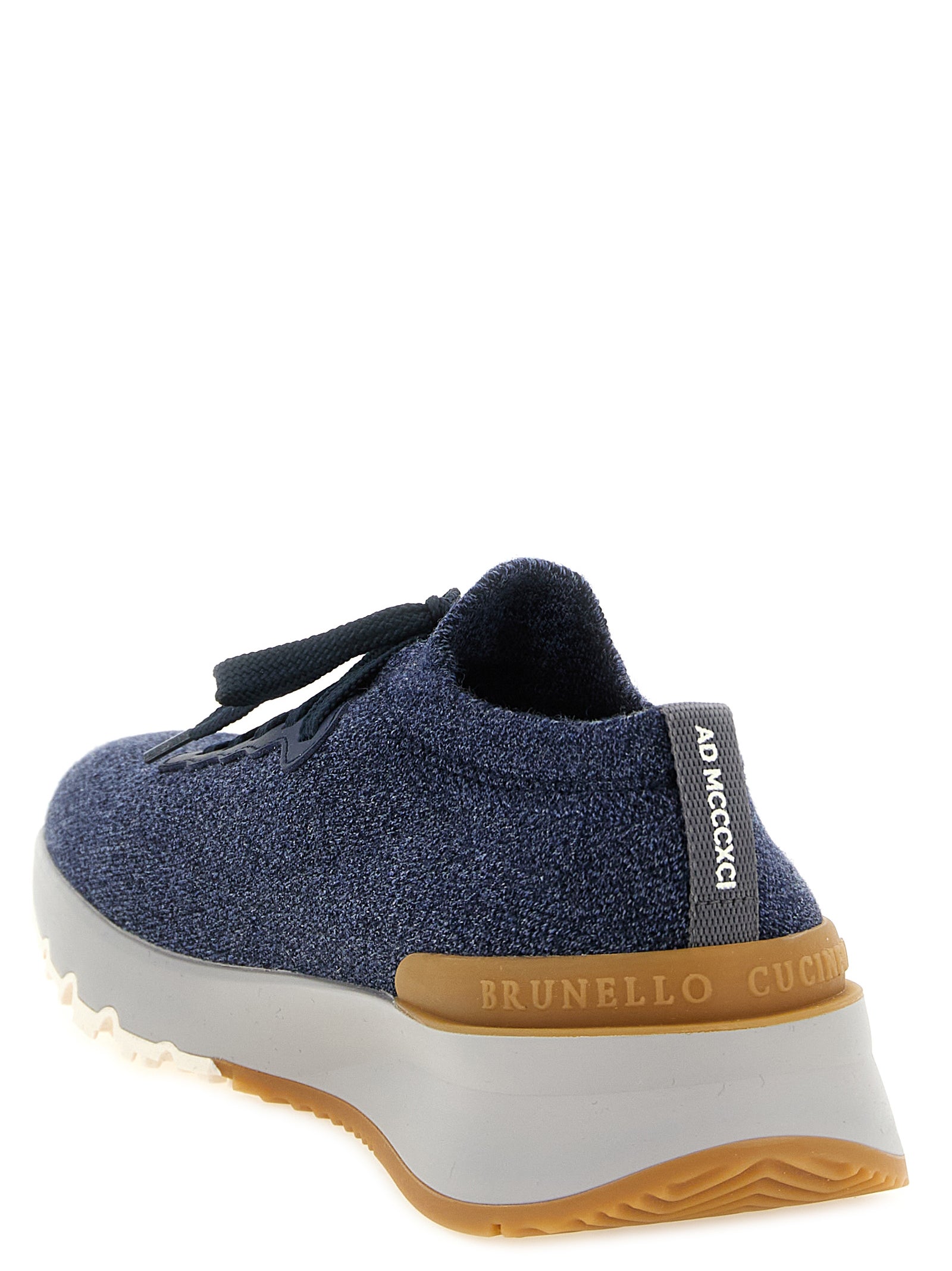 Brunello Cucinelli Men Jacquard Knit Sneakers BRUNELLO CUCINELLI