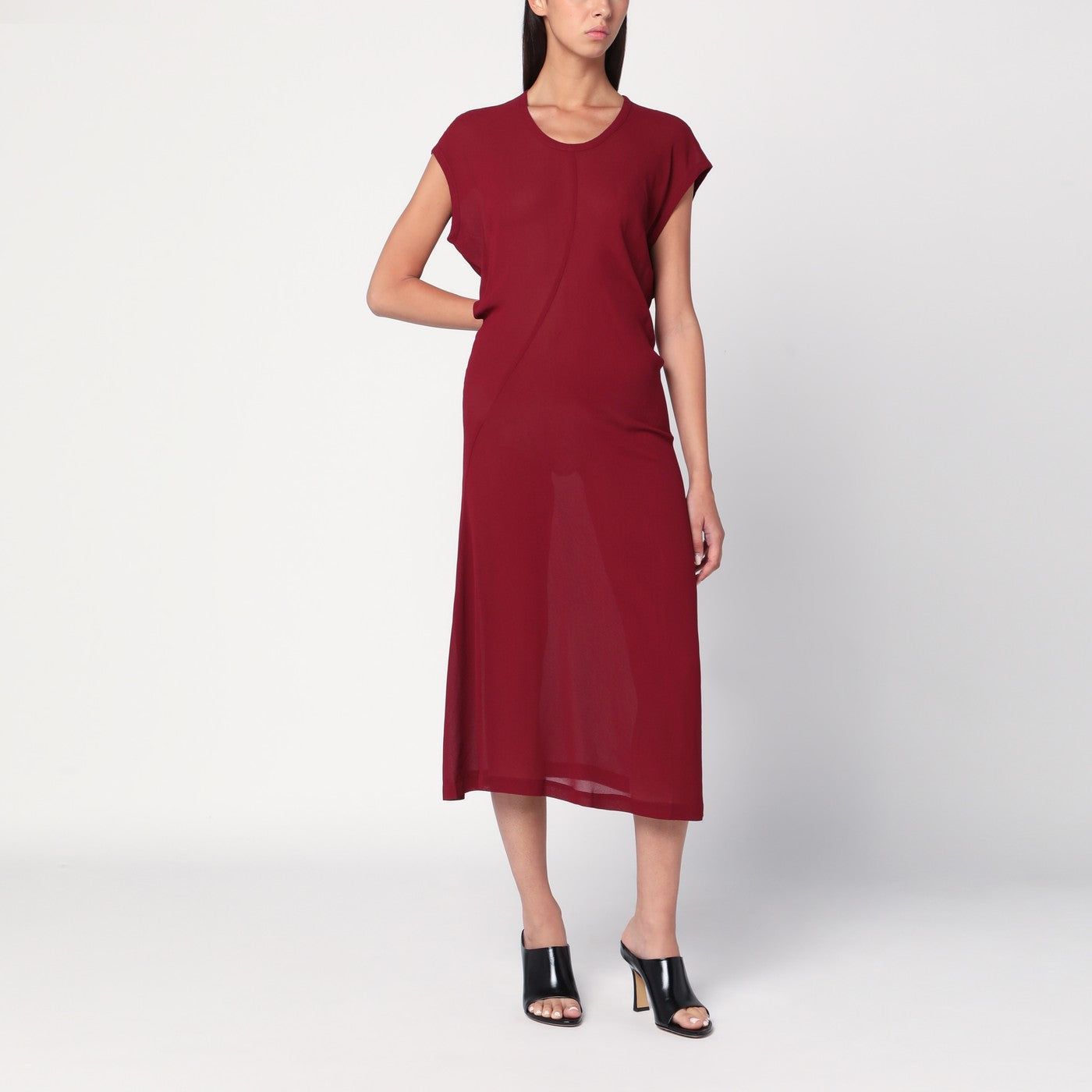 6397 S-Curve Dress In Bordeaux Chiffon Women 6397