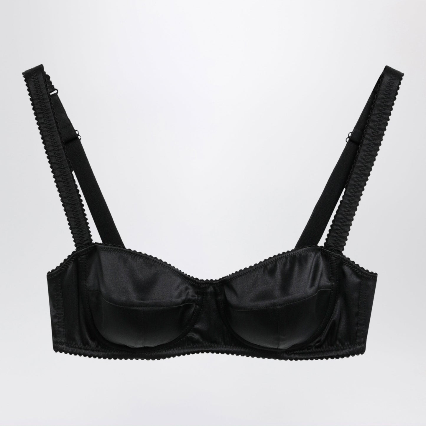 Dolce&Gabbana Balconette Bra In Stretch Silk Satin, Black Women DOLCE & GABBANA