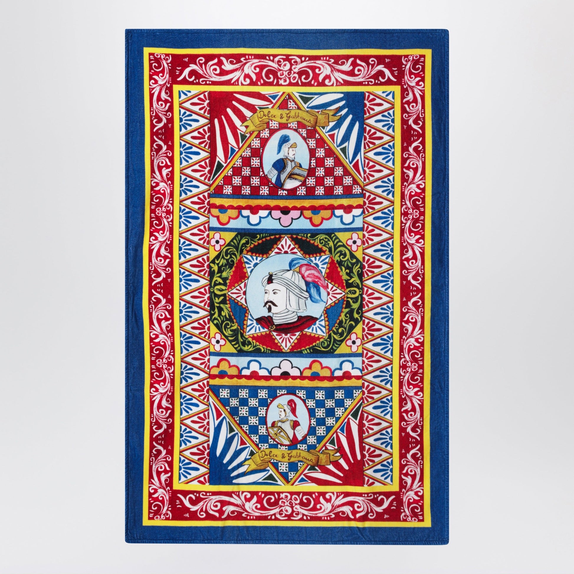 Dolce&Gabbana Carretto Beach Towel In Cotton Women DOLCE & GABBANA