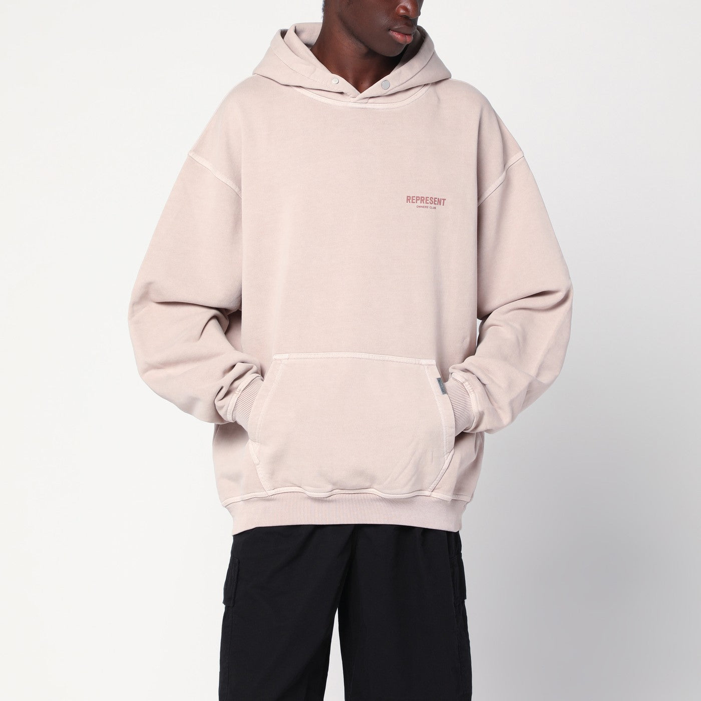 Represent Dusty Mauve Oversized Hooded Sweatshirt Men Represent