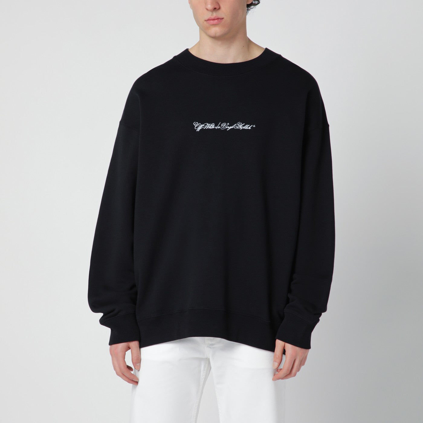 Off-White Black Script Arrow Diagonal Skate Sweatshirt Men OFF-WHITE