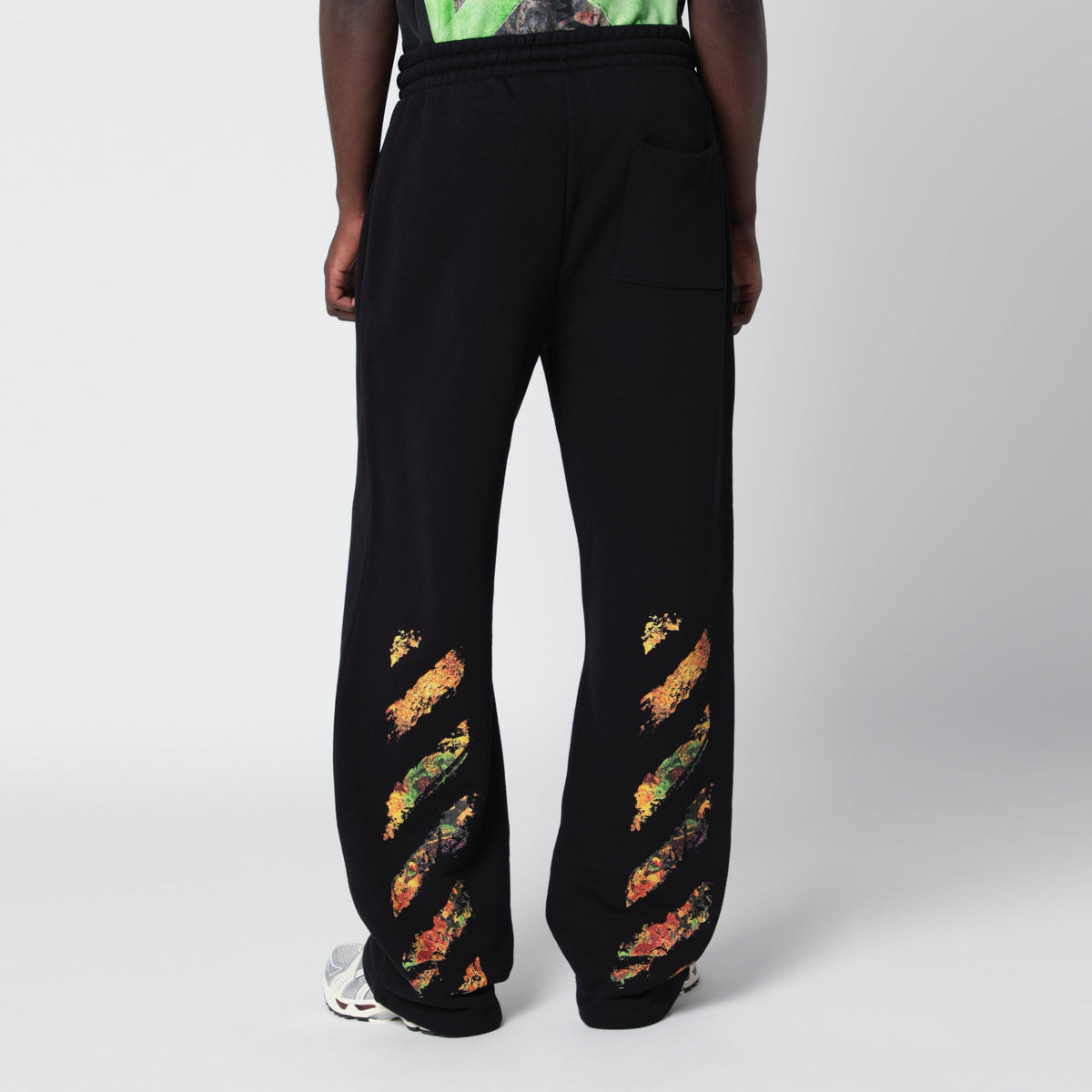 Off-White Black Cotton Jogging Trousers Men OFF-WHITE