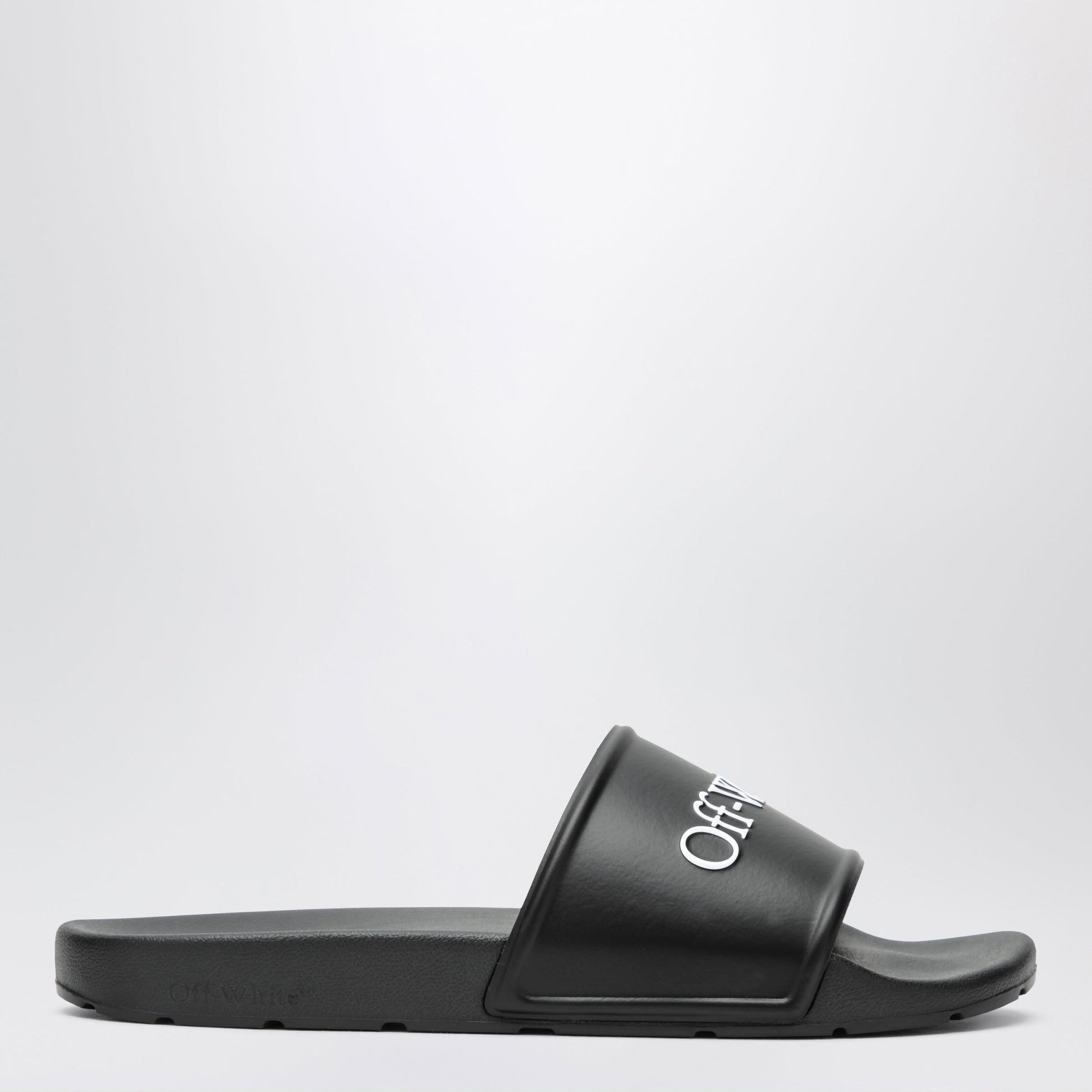 Off-White Black Bookish Sliders With Logo Men OFF-WHITE