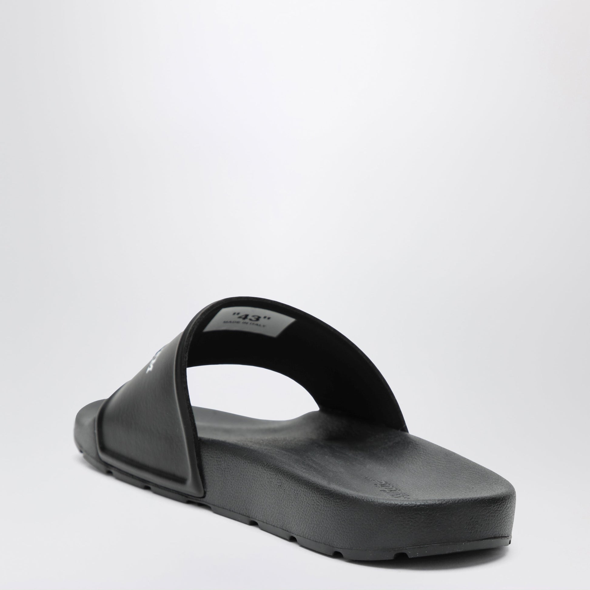 Off-White Black Bookish Sliders With Logo Men OFF-WHITE