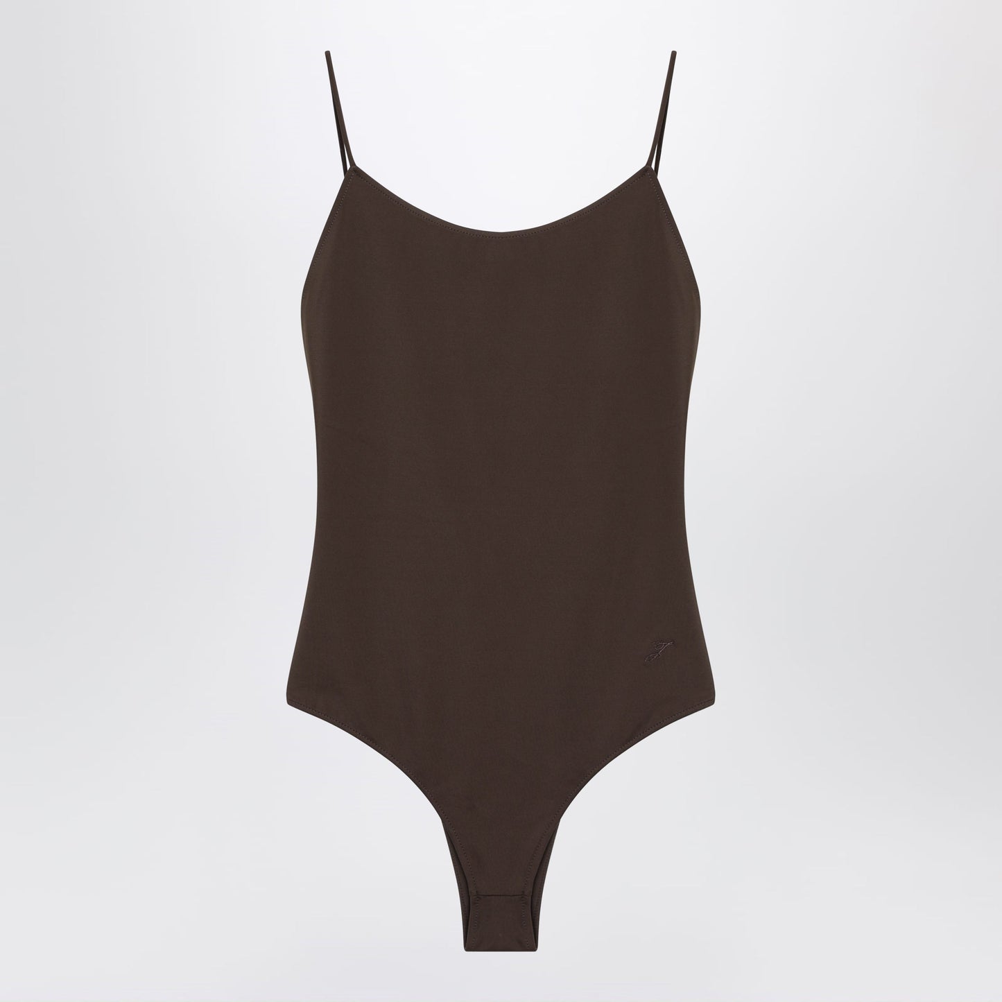 Jacquemus Brown Cabana Swimsuit With Ruffles Women JACQUEMUS