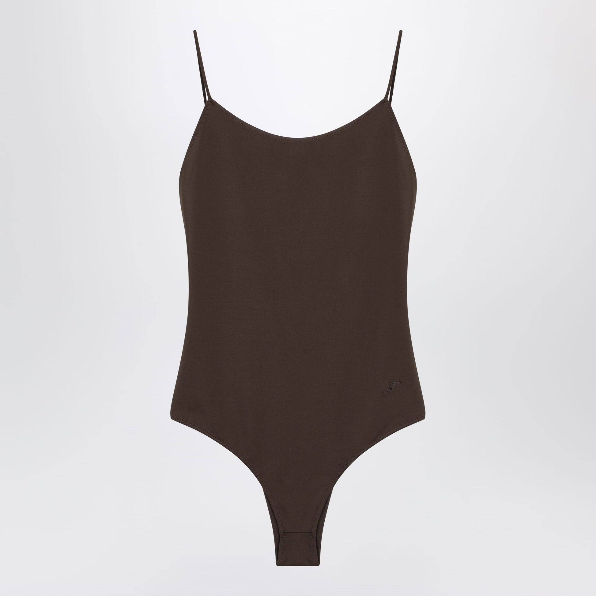 Jacquemus Brown Cabana Swimsuit With Ruffles Women JACQUEMUS