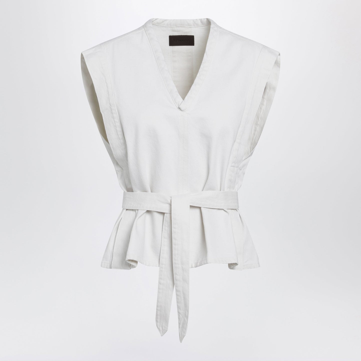 Lemaire White Chasuble Shirt In Bleached Denim Women LEMAIRE