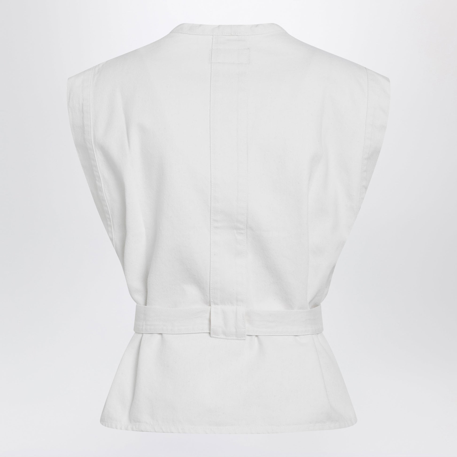 Lemaire White Chasuble Shirt In Bleached Denim Women LEMAIRE