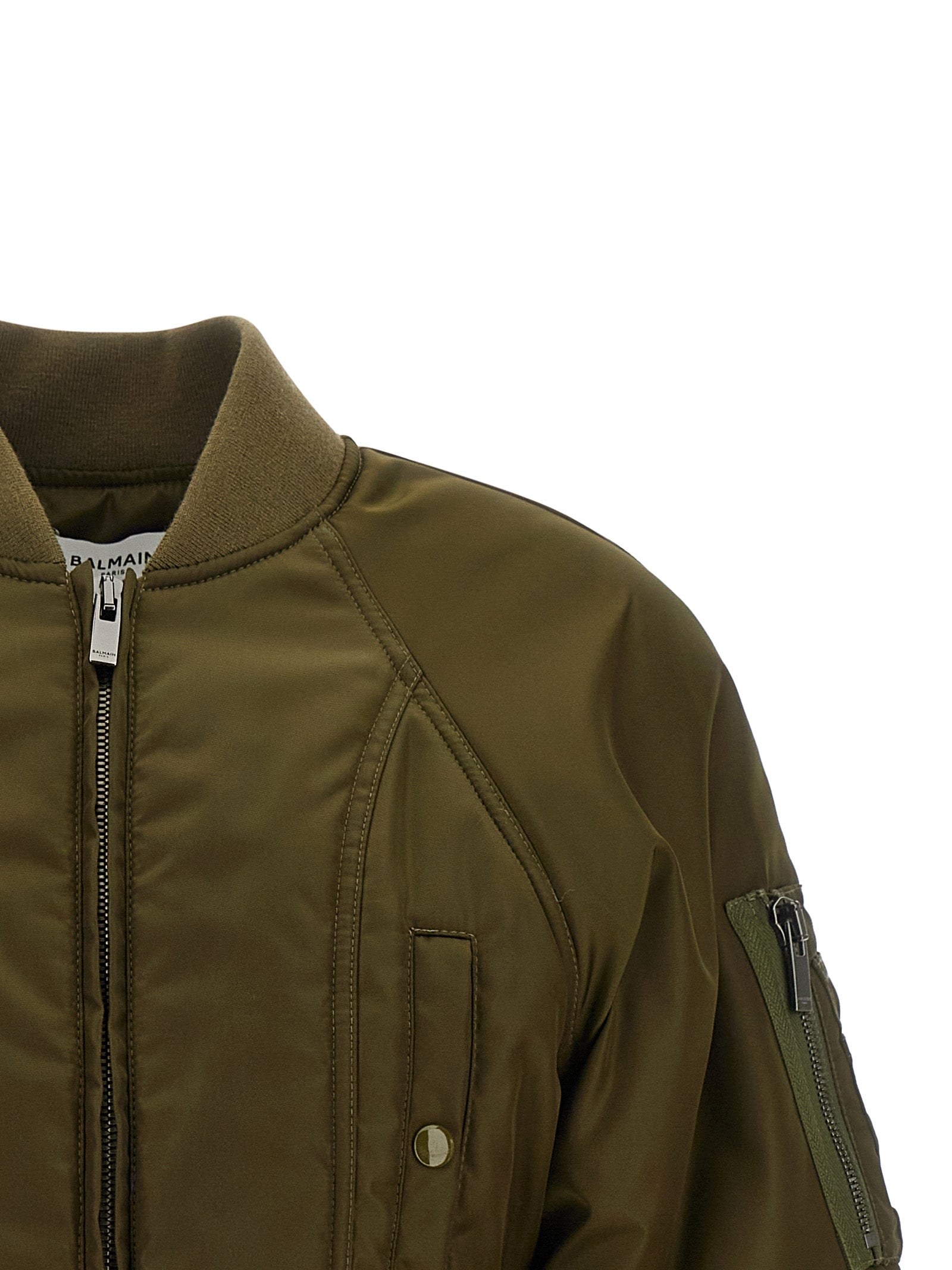 Balmain Women Iconica Nylon Bomber Jacket BALMAIN