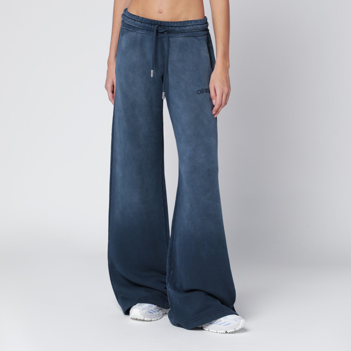 Off-White Blue Washed-Effect Jogging Trousers Women OFF-WHITE