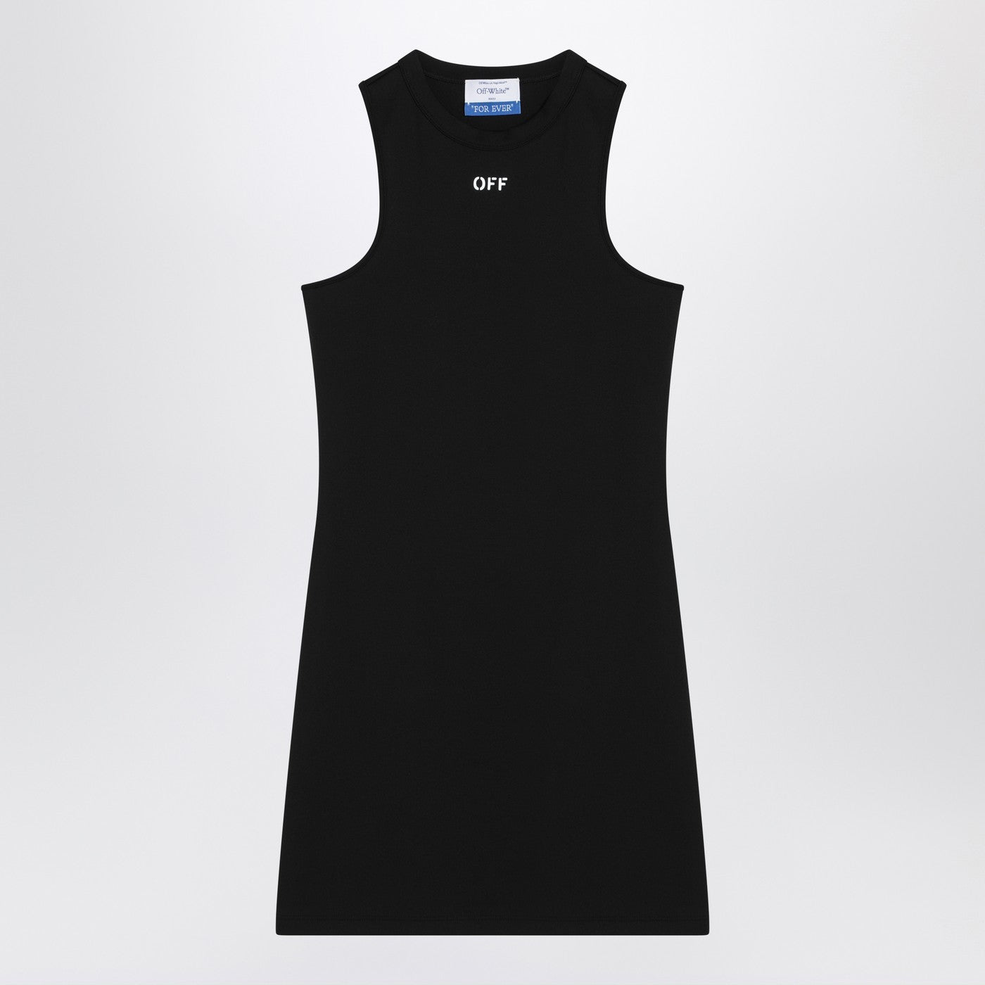 Off-White Black Mini Dress With Logo Women OFF-WHITE