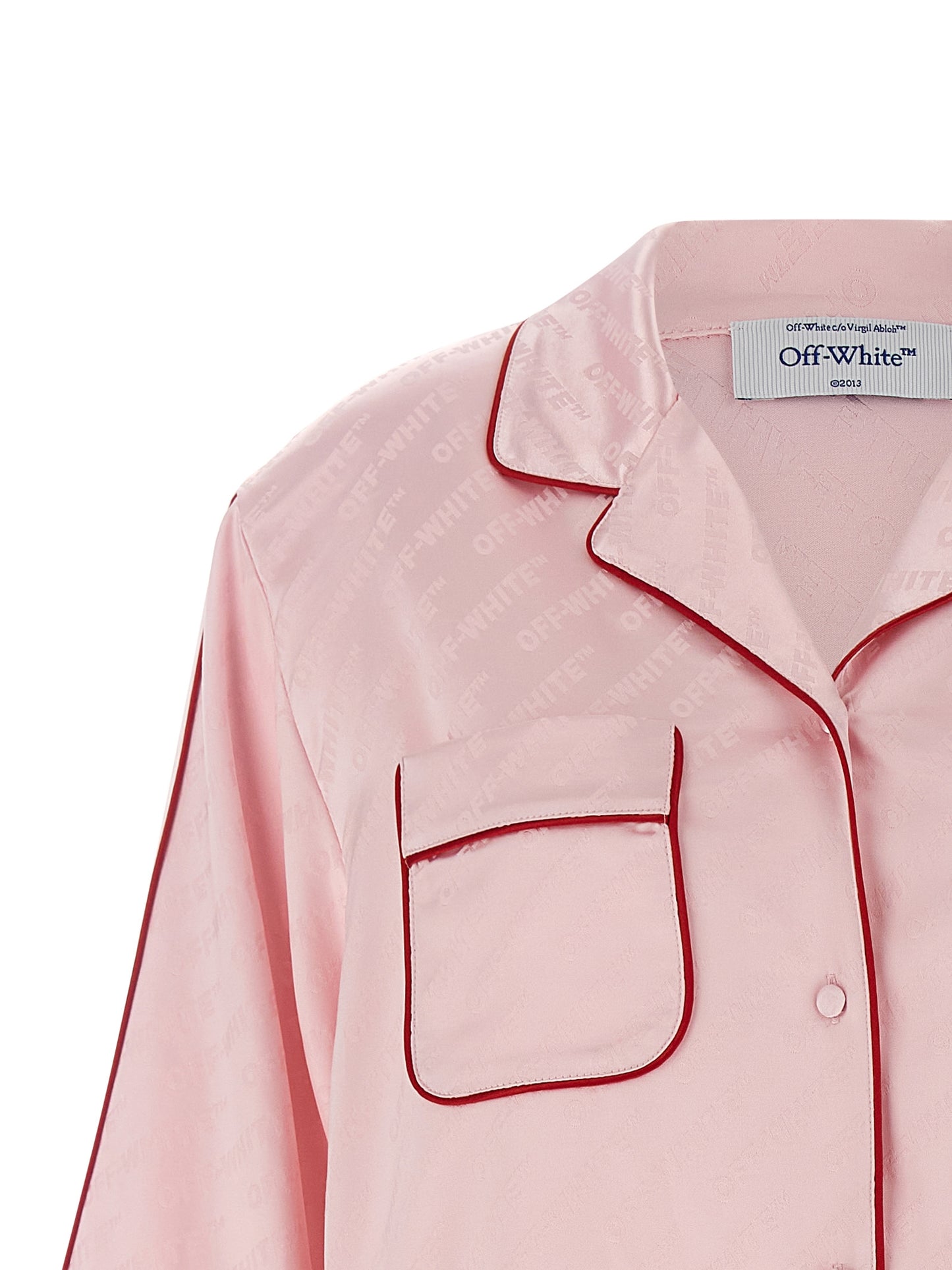 Off-White Women 'Jacquard Satin New Roxy Pajama' Shirt OFF-WHITE