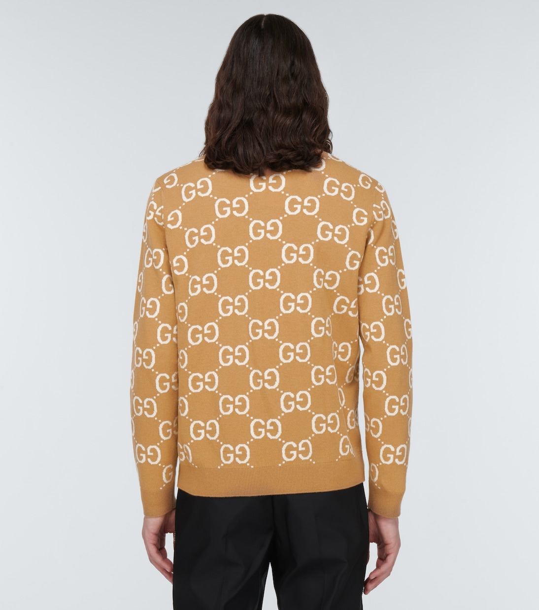 Gucci Men Gg Jacquard Wool Cardigan GUCCI