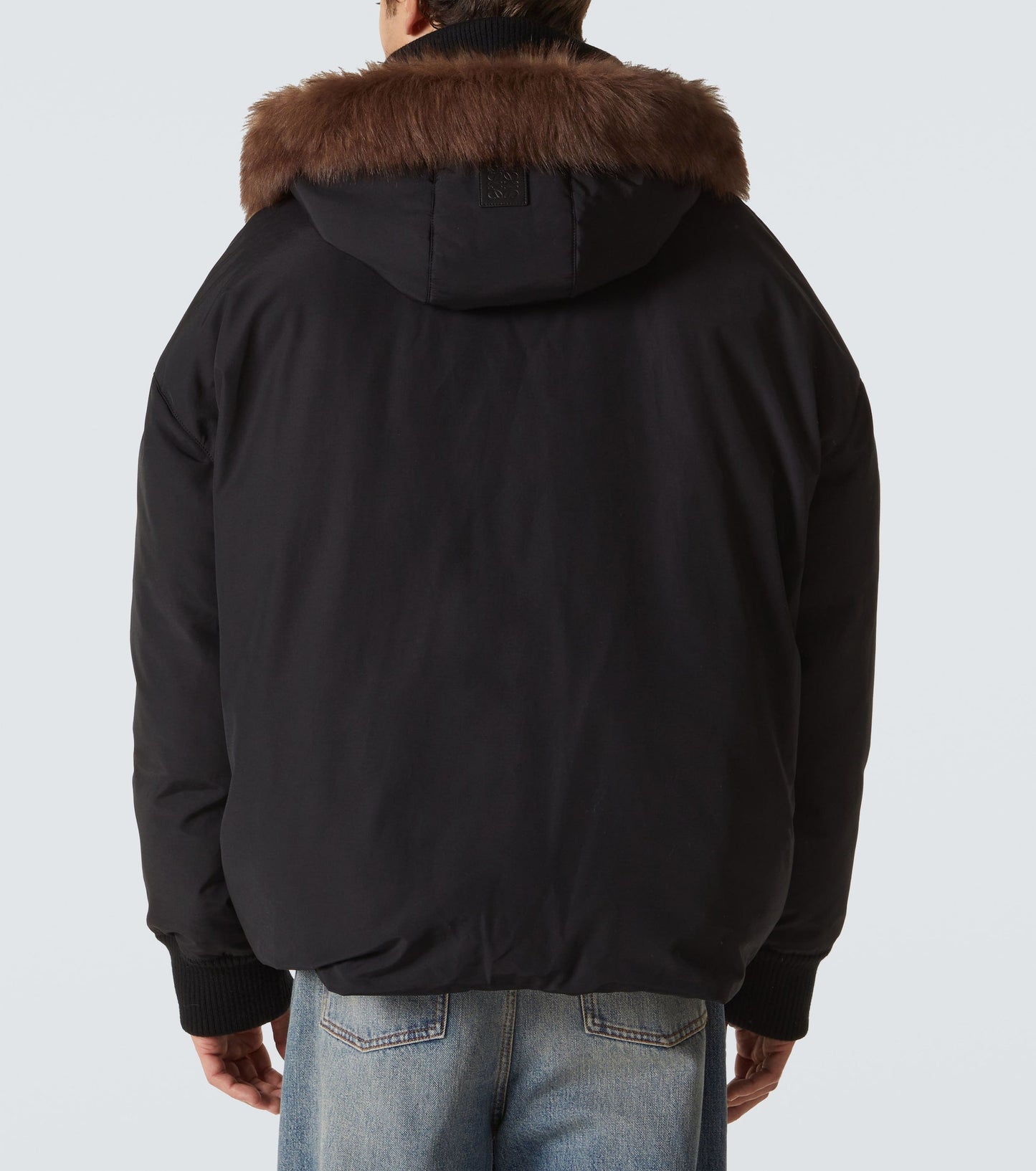 Loewe Men Shearling-Trimmed Cotton-Blend Jacket LOEWE
