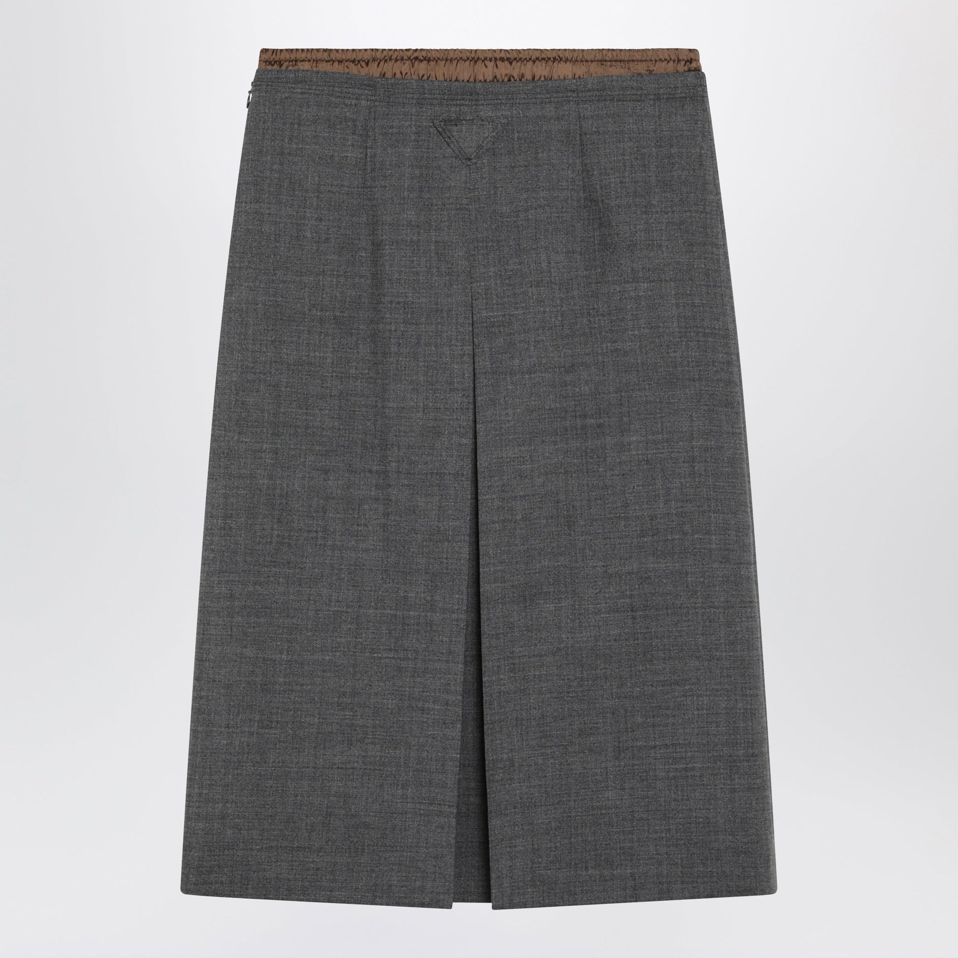 Prada Slate Grey Wool Skirt Women PRADA