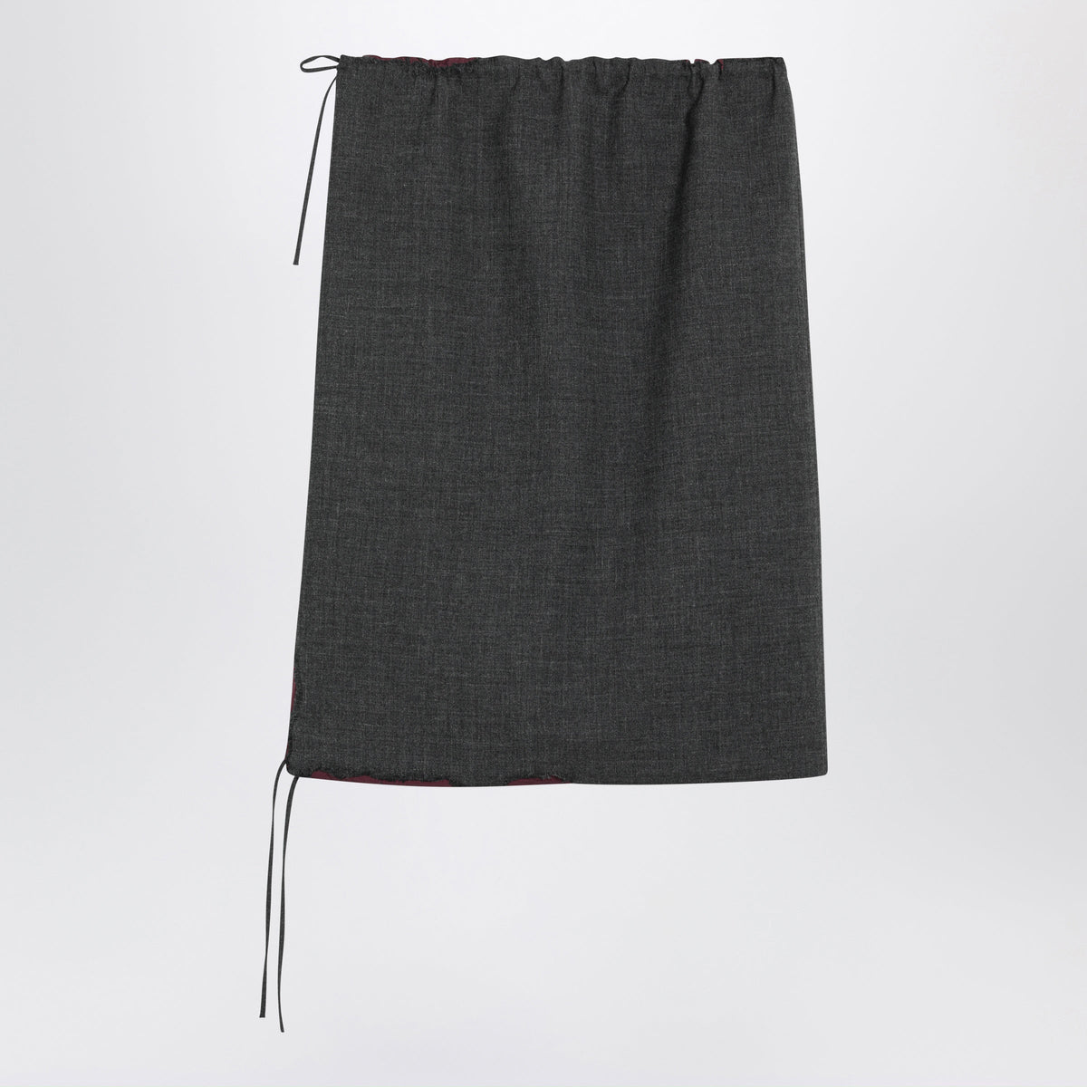 Prada Slate/Garnet Midi Skirt In Bonded Devore Matting Women PRADA