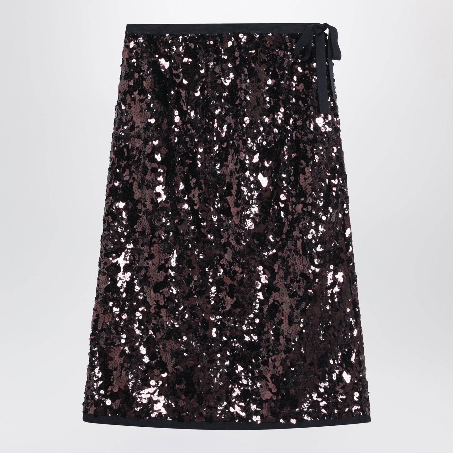 Prada Plum-Coloured Sequined Skirt Women PRADA
