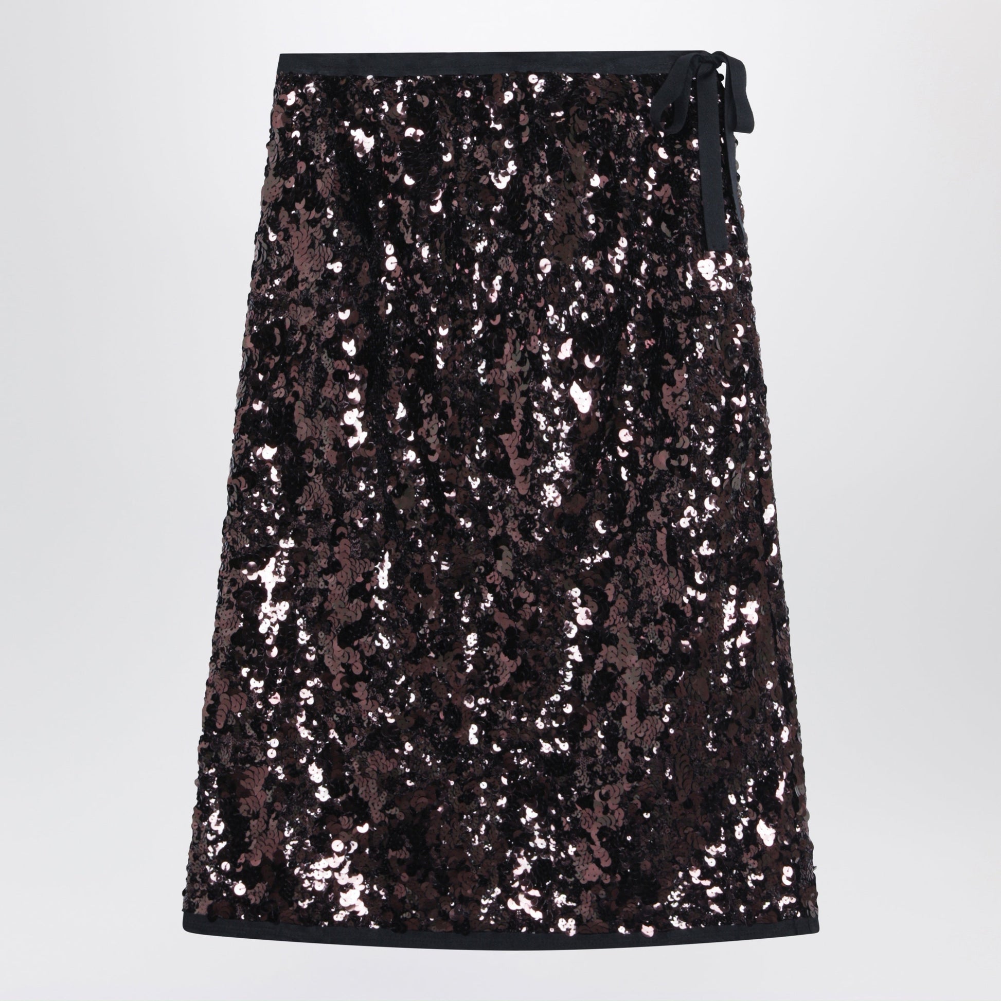 Prada Plum-Coloured Sequined Skirt Women PRADA