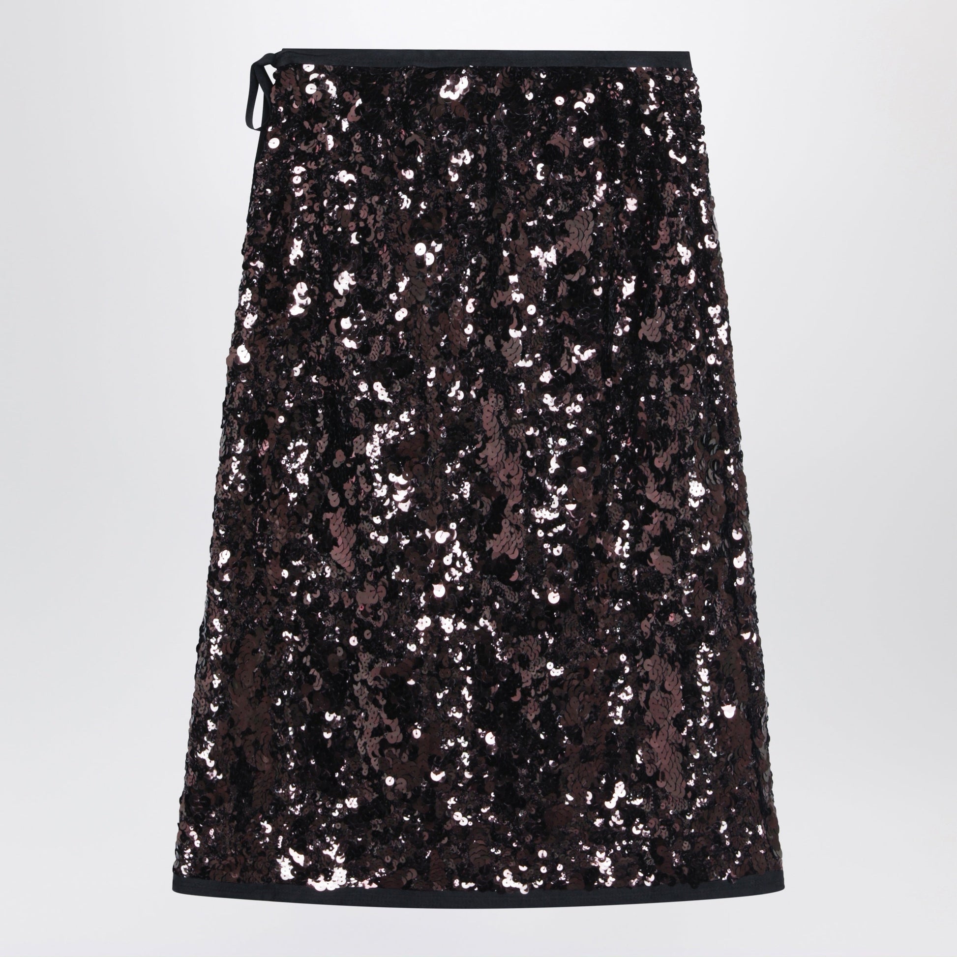 Prada Plum-Coloured Sequined Skirt Women PRADA