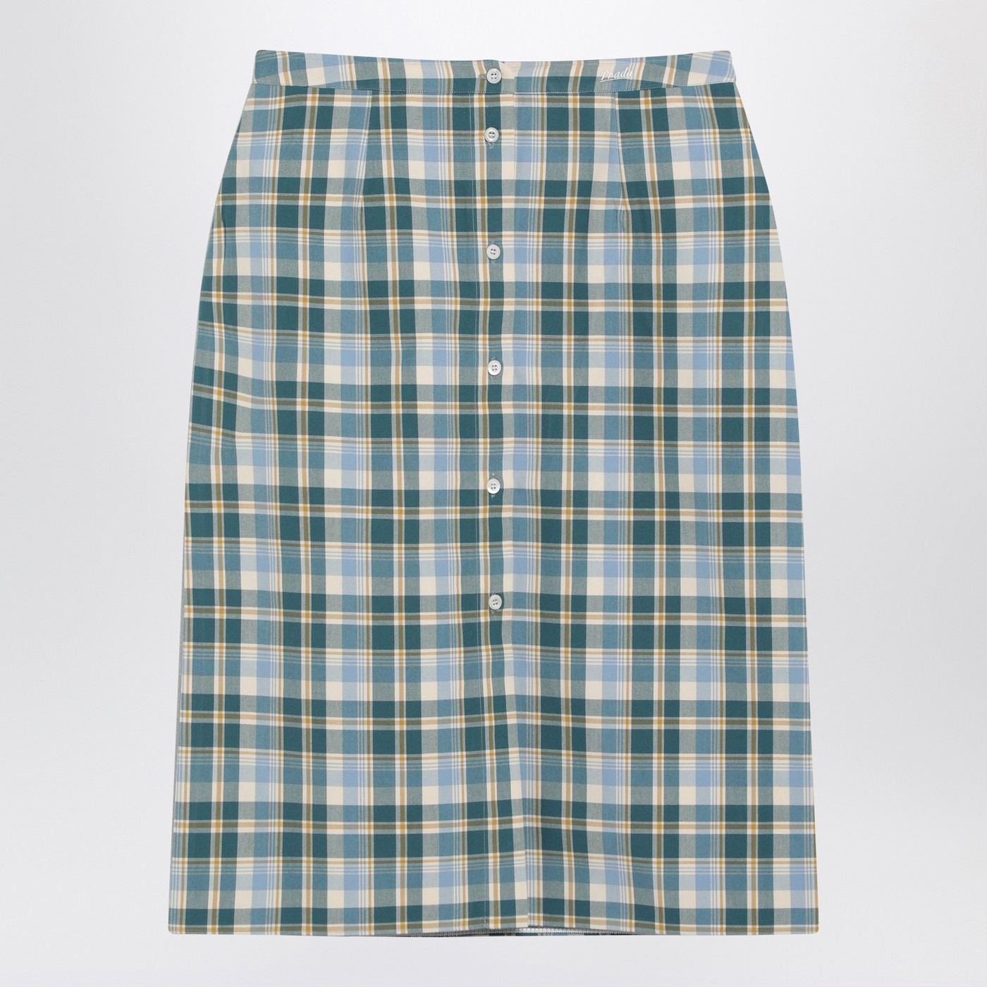 Prada Ottanio Pencil Skirt With Check Pattern Women PRADA