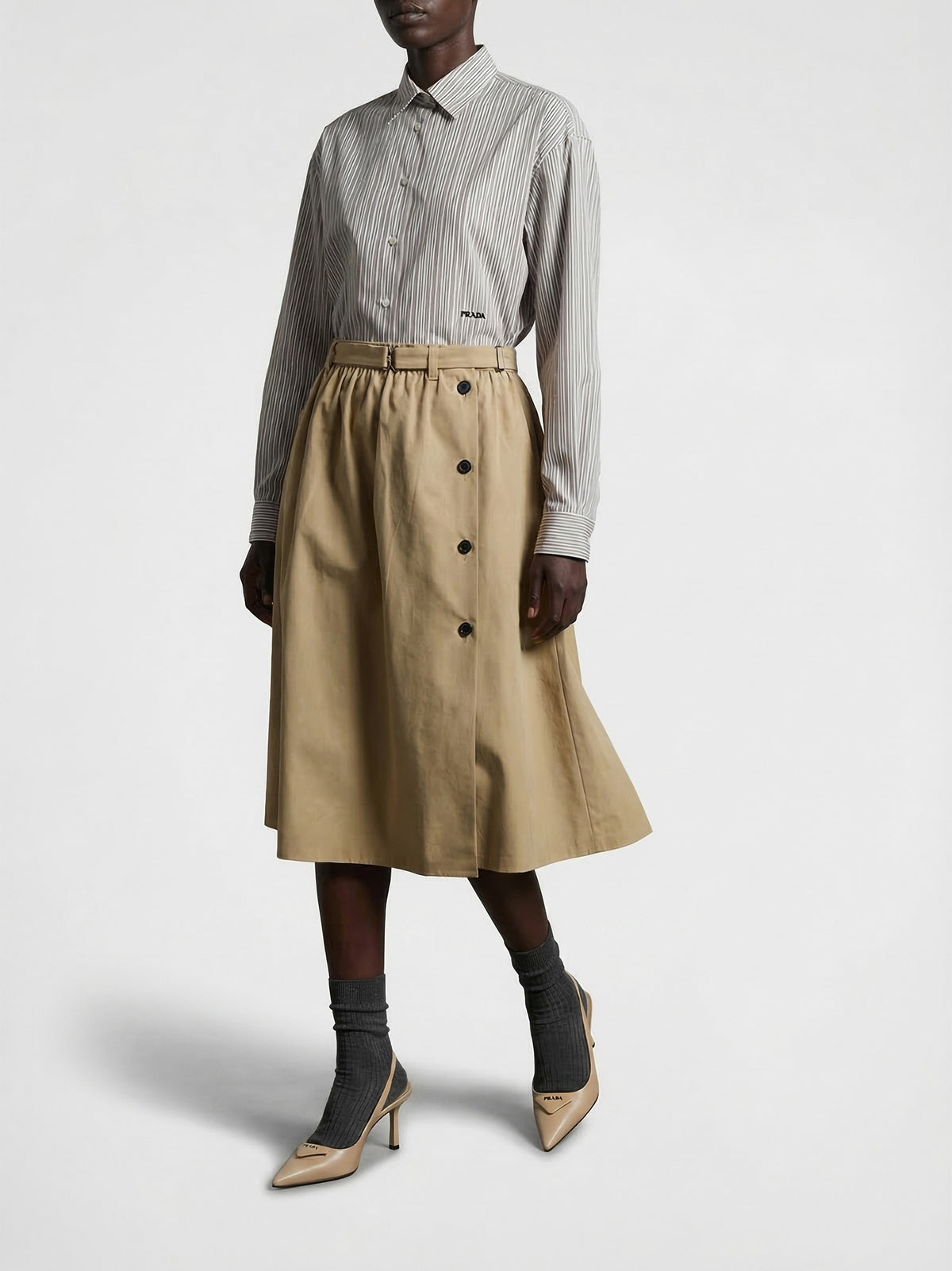Prada Women Panama Old Cotton Skirt PRADA