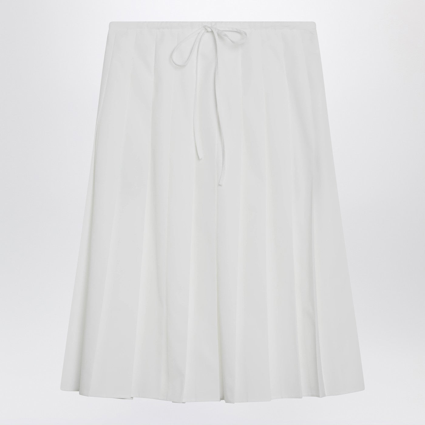 Prada White Tiered Midi Skirt Women PRADA