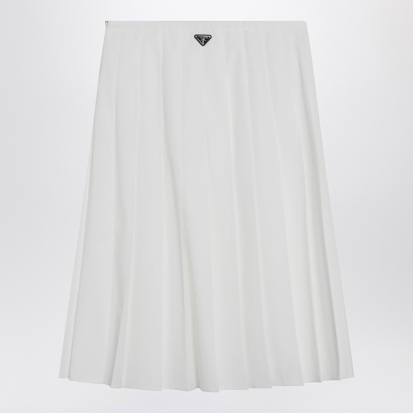 Prada White Tiered Midi Skirt Women PRADA