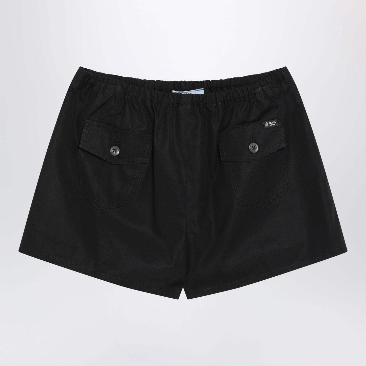 Prada Black Cotton Poplin Shorts Women PRADA