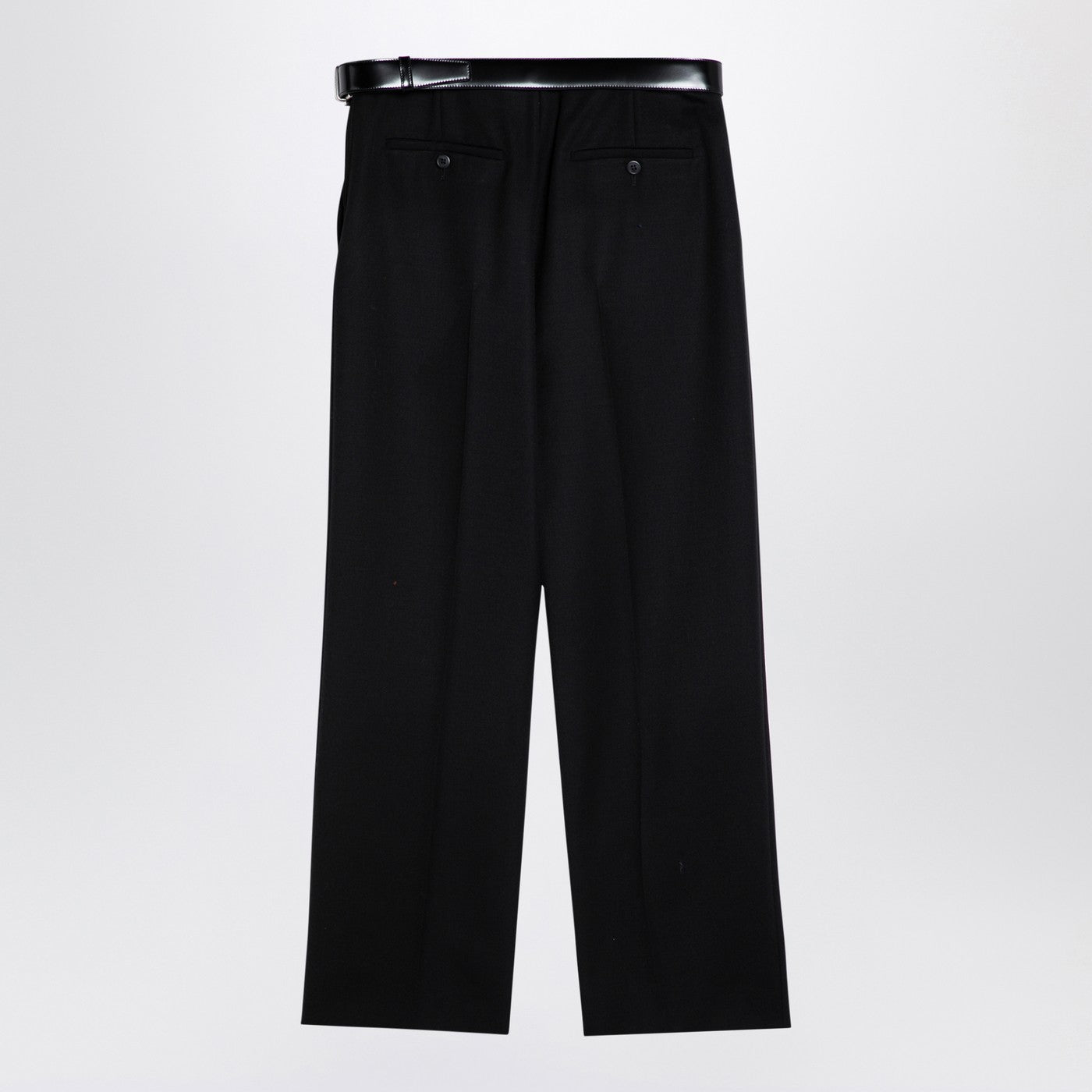 Prada Black Gabardine Trousers With Belt Women PRADA