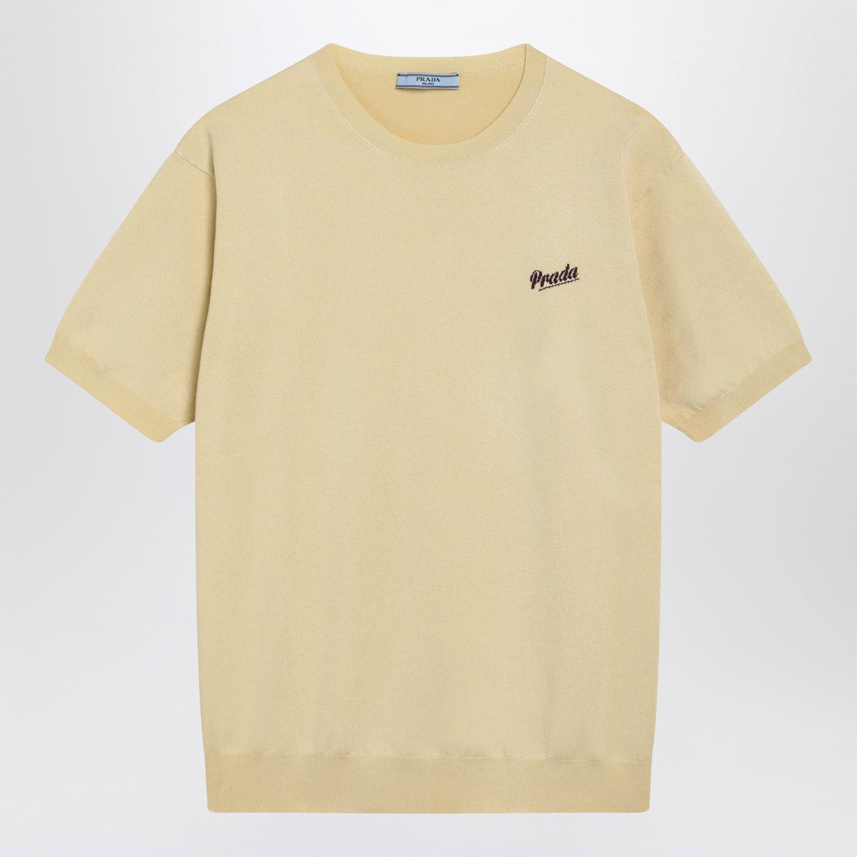 Prada Cream-Colored Silk-Blend Sweater With Logo Women PRADA