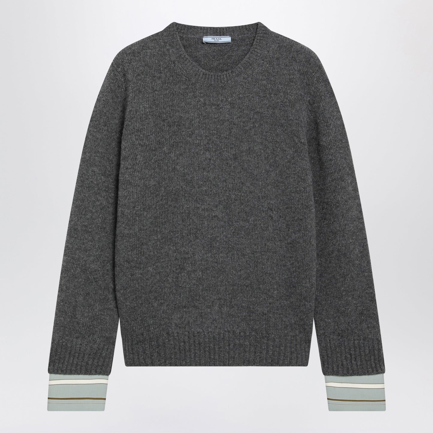 Prada Slate Grey Wool And Cashmere Sweater Women PRADA