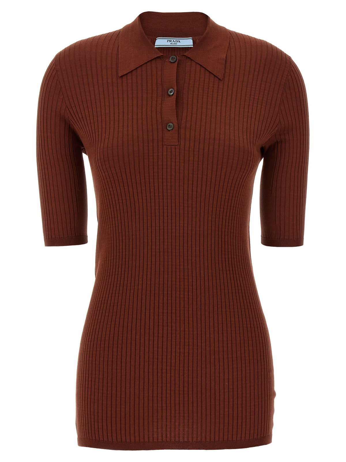 Prada Women Ribbed Polo Shirt PRADA