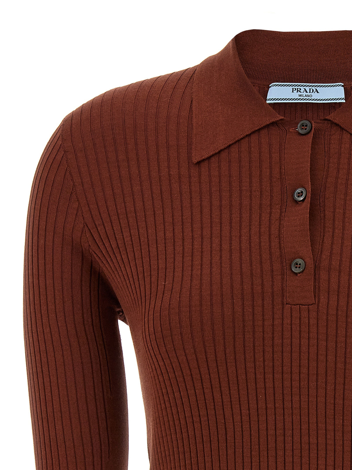 Prada Women Ribbed Polo Shirt PRADA