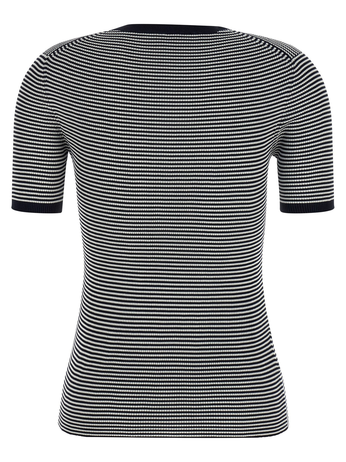 Prada Women Striped Silk T-Shirt PRADA