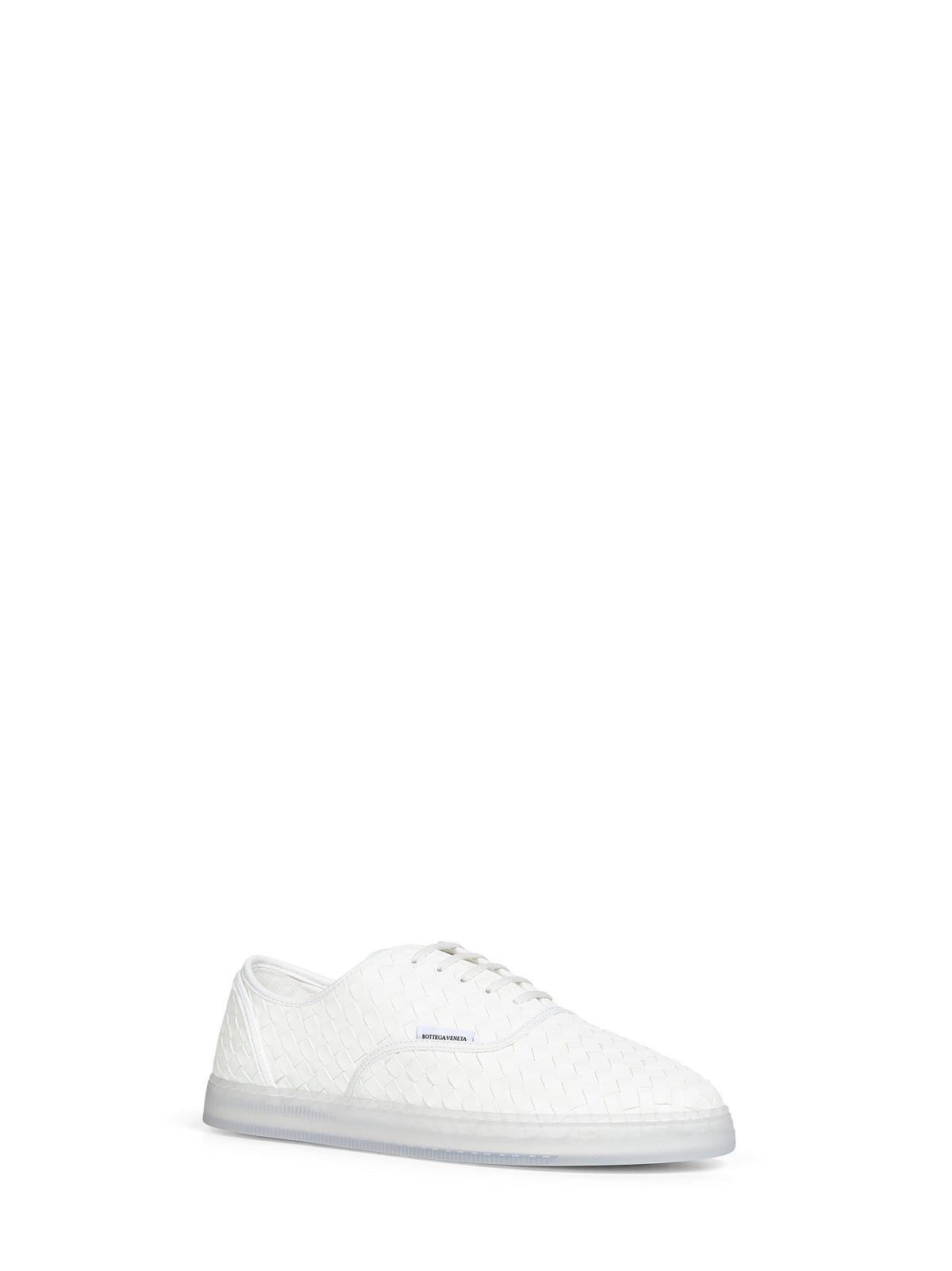 Bottega Veneta Men White Intrecciato Nappa Leather Serena Sneakers BOTTEGA VENETA